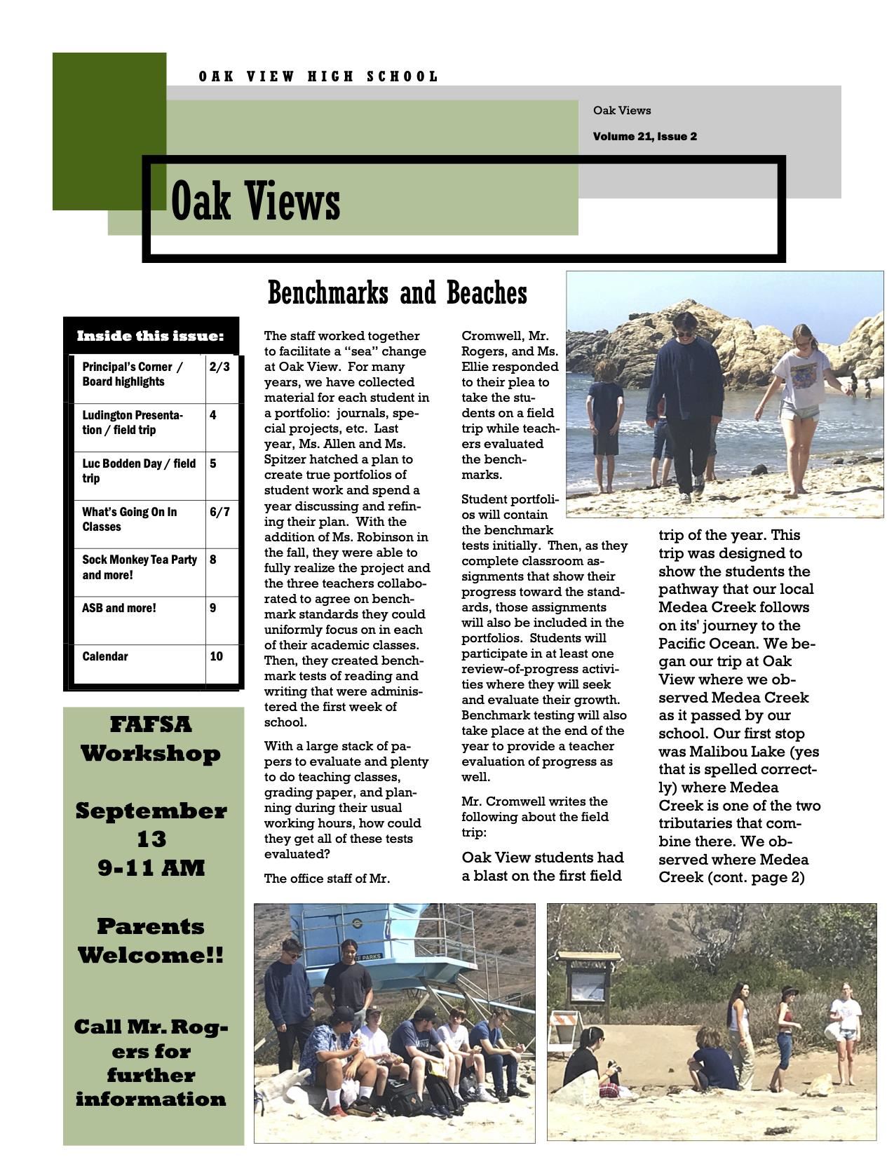 Oak View implements benchmark testing